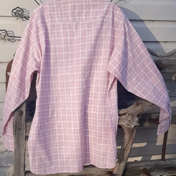 LNWOT Joseph ABOUND MAUVE/PINK Plaid Button Down Shirt NON-IRON*CLASSIC FIT* XLT - Picture 5 of 6